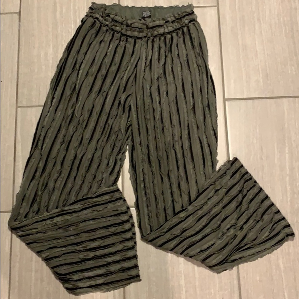 Green & black dress pants